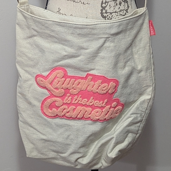 Benefit Cosmetics San Francisco Canvas and Chenille Messenger Bag - Picture 3 of 9